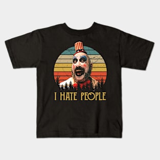 Funny Men Artwork Hate People Kids T-Shirt